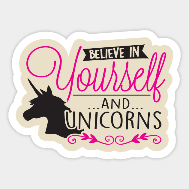 Believe in unicorns Sticker by nektarinchen